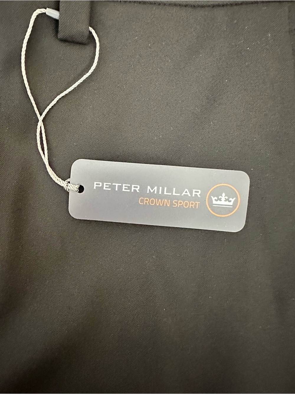 Peter Millar Black Flat Front Performance Golf Shorts - Picture 6 of 7